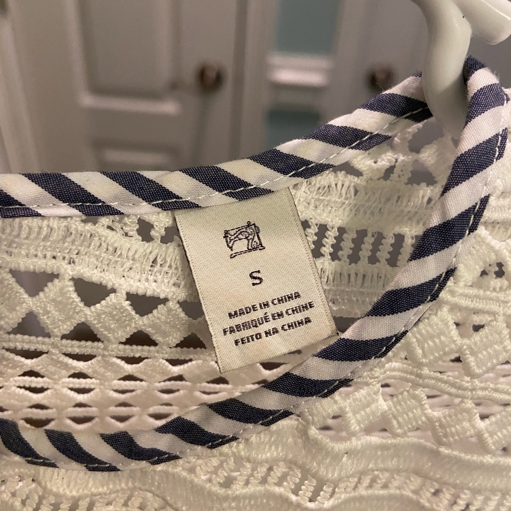 SCOTCH And Soda Crochet Stripe Bell Sleeve Top - Picture 7 of 10